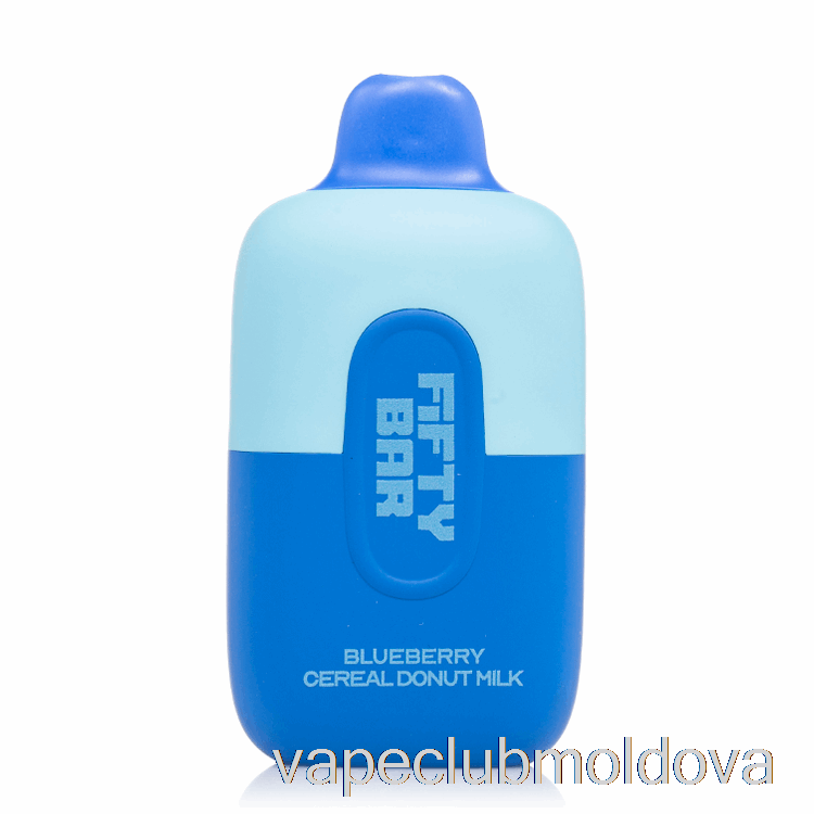Vape Mod Fifty Bar 6500 De Unică Folosință Lapte De Gogoși Din Cereale Cu Afine